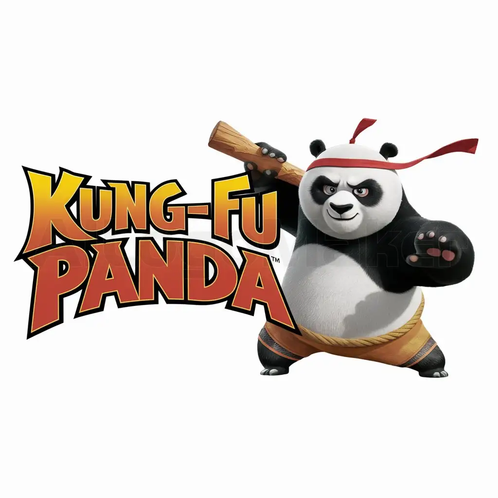Logo Galleria- LOGO Design For KungFu Panda Dynamic KungFu Symbol on a Clear Background