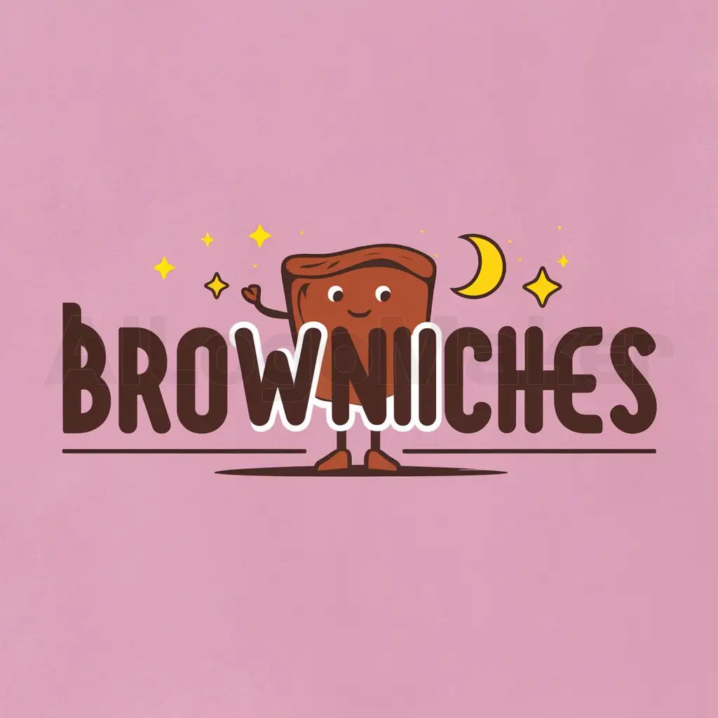 Logo Galleria-LOGO Design For Browniches Tempting Brownies with Moderate Elegance on a Clear Background