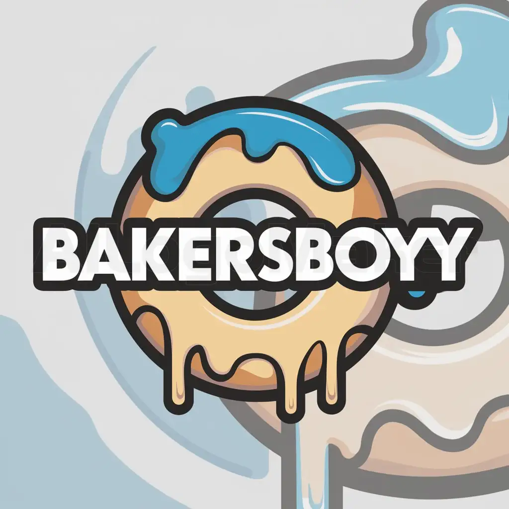 Logo Galleria - LOGO Design for Bakersboyy Tempting Glazed Dripping Donut on Clear Background